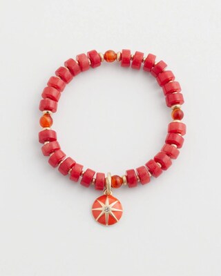 Agate Drop Off Stretch Bracelet
