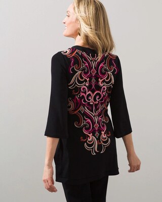 Travelers Placed Scroll Print Tunic
