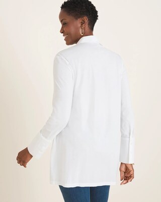 No-Iron Knit-Back Tunic