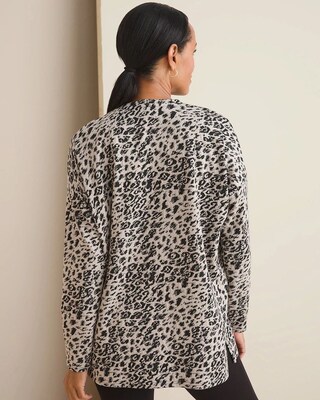 Structured Animal-Print Tunic