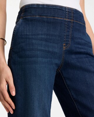 Pull-On Boyfriend Cropped Jeans click to view larger image.