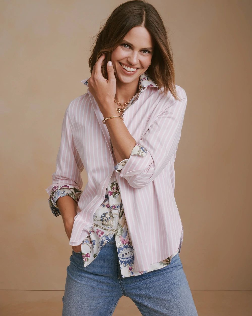 No Iron™ Stretch Striped Shirt