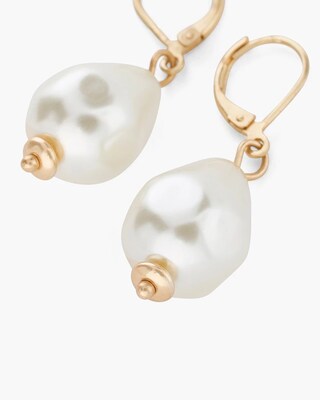 Faux-Pearl Drop Earrings