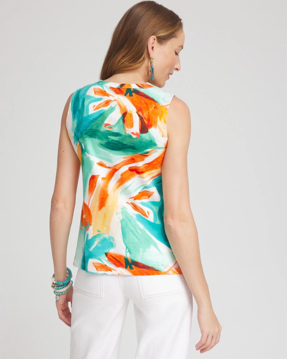 Watercolor Button Detail Tank