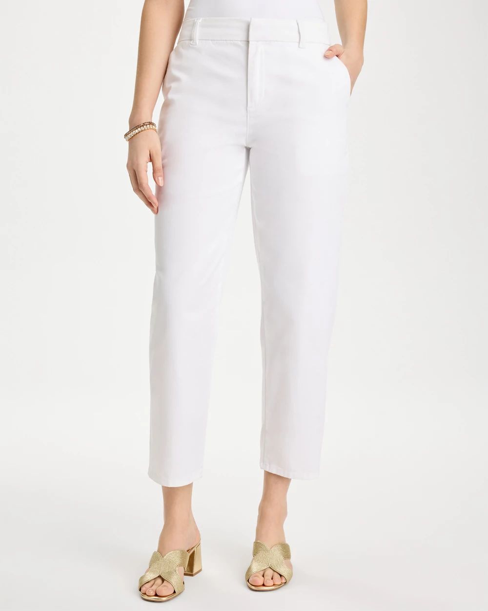 Relaxed Boyfriend Chino Crop Pants