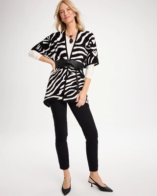 Jacquard Zebra Open-Front Ruana click to view larger image.