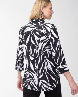 No Iron Stretch Zebra 3/4 Sleeve Shirt