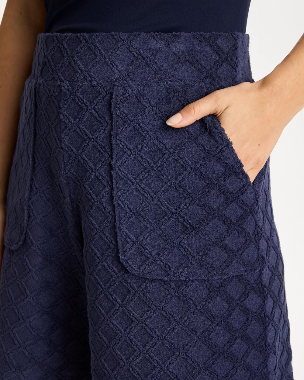 Zenergy® Terry Cloth Jacquard Shorts click to view larger image.