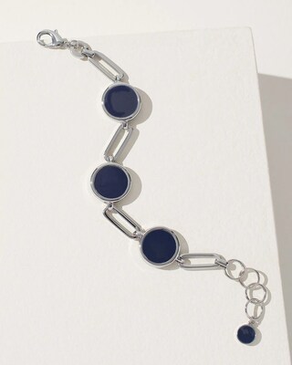 Blue Enamel Clasp Bracelet