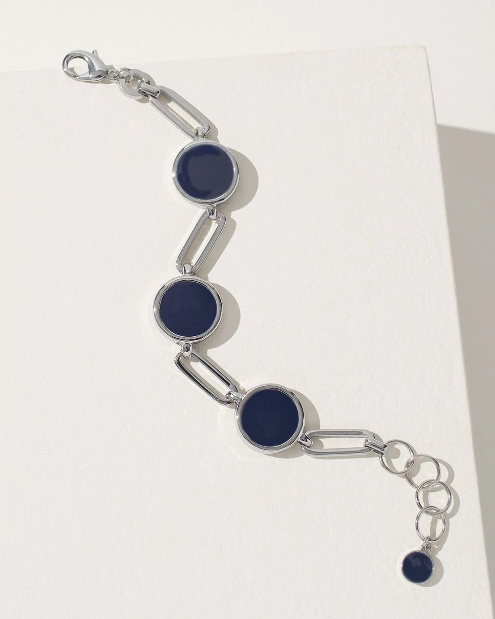 Blue Enamel Clasp Bracelet