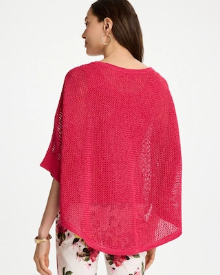 Boatneck Rounded Hem Poncho click to view larger image.