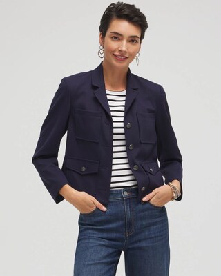 Ponte Cropped Jacket