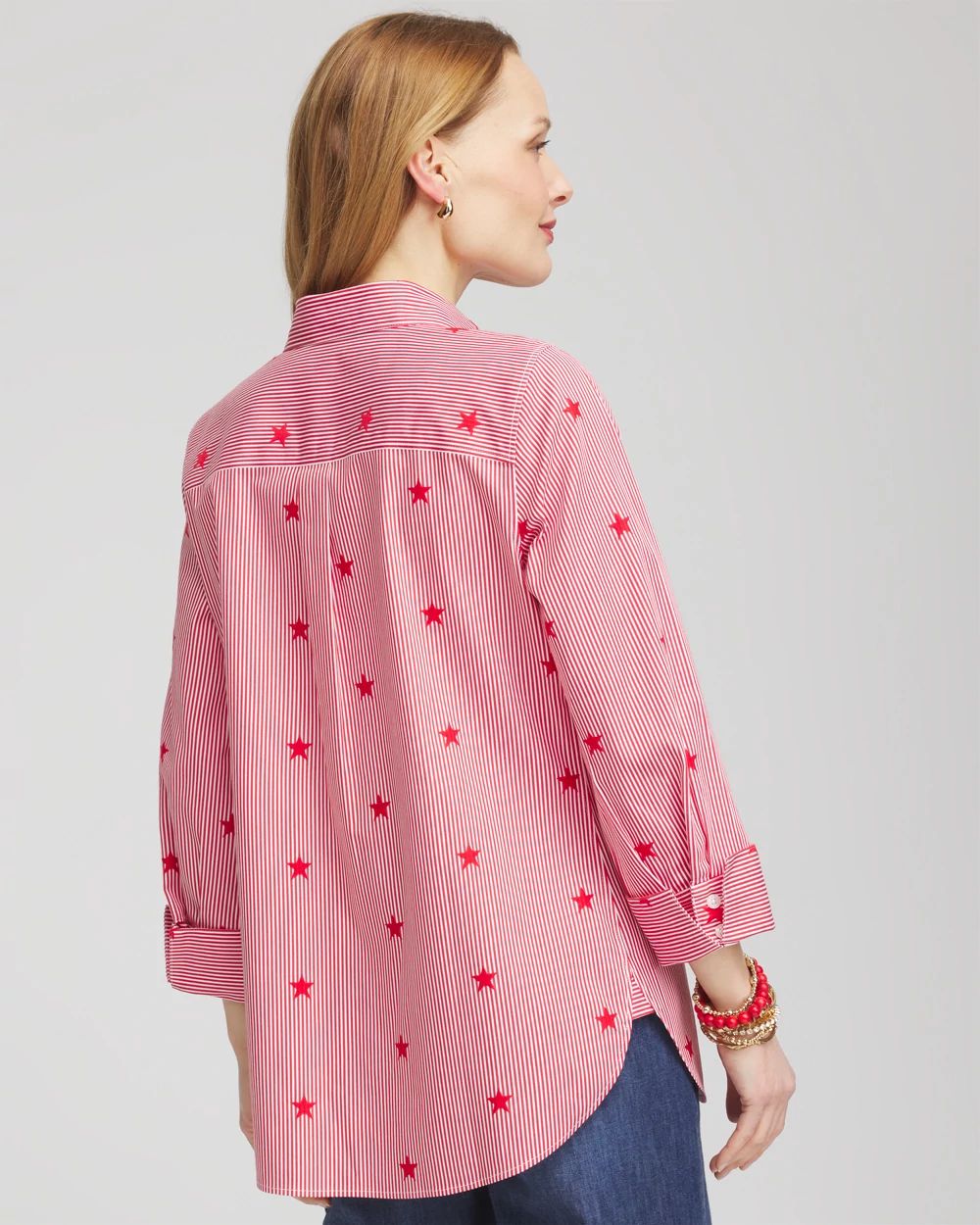 No Iron™ Stars & Stripes  Sateen Shirt