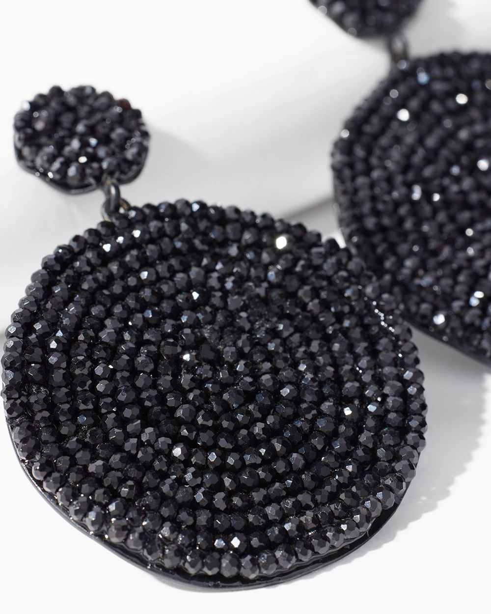 Black Glam Drop Earrings
