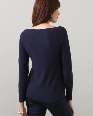 Bateau Neck Pullover Sweater
