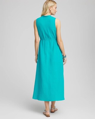 Petite Sleeveless Gauze Maxi Dress click to view larger image.