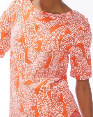 Cotton Stretch Paisley Perfect Tee