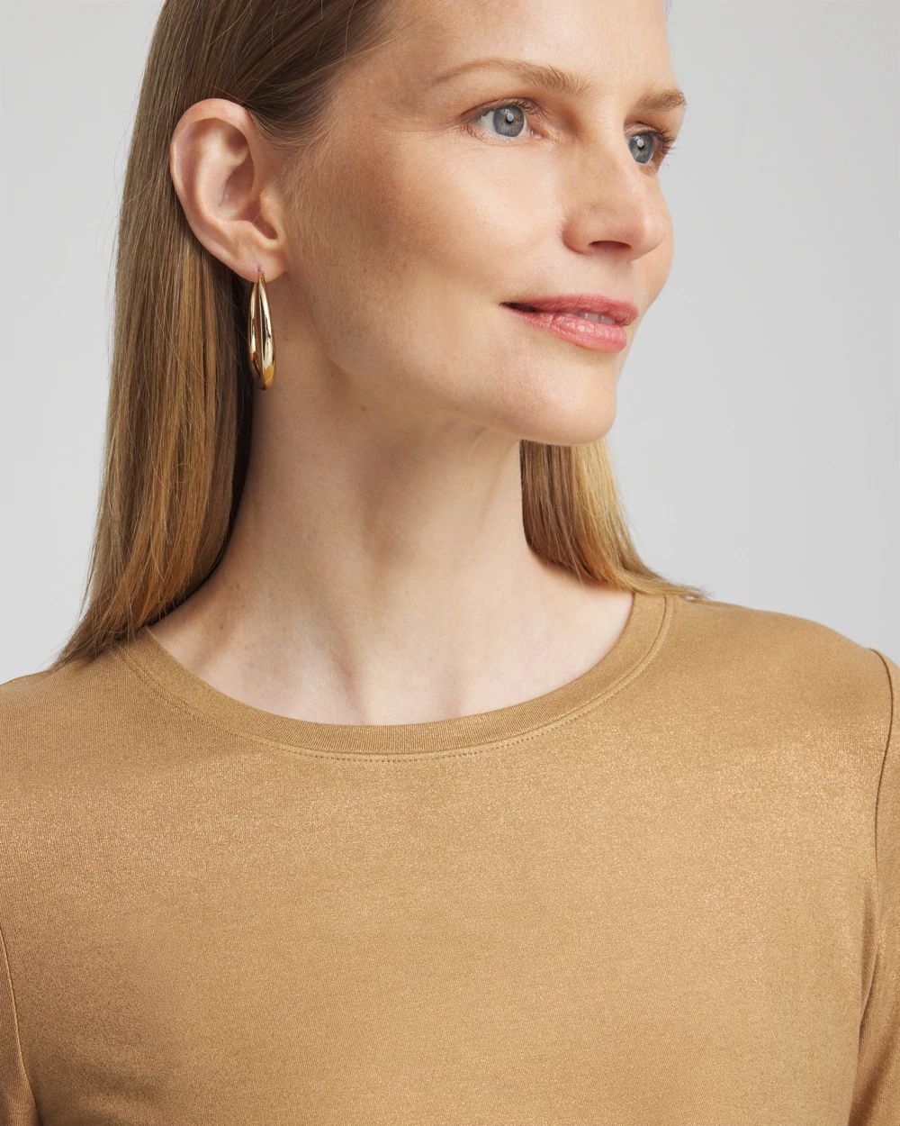 Touch of Cool™ Foil Long Sleeve Layering Tee click to view larger image.