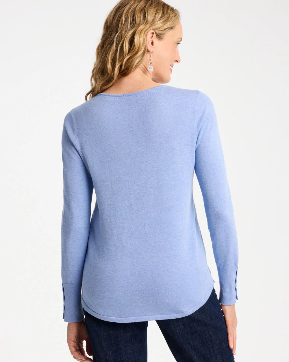 Ella V-Neck Pullover Sweater click to view larger image.