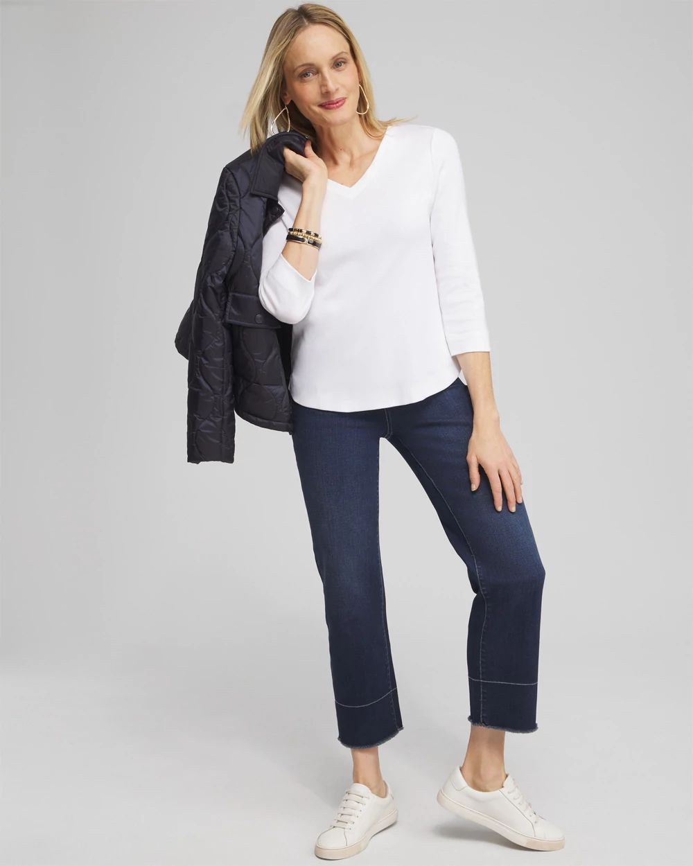 Everyday 3/4 Sleeve V-Neck Tee
