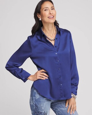 Stretch Satin Blouse