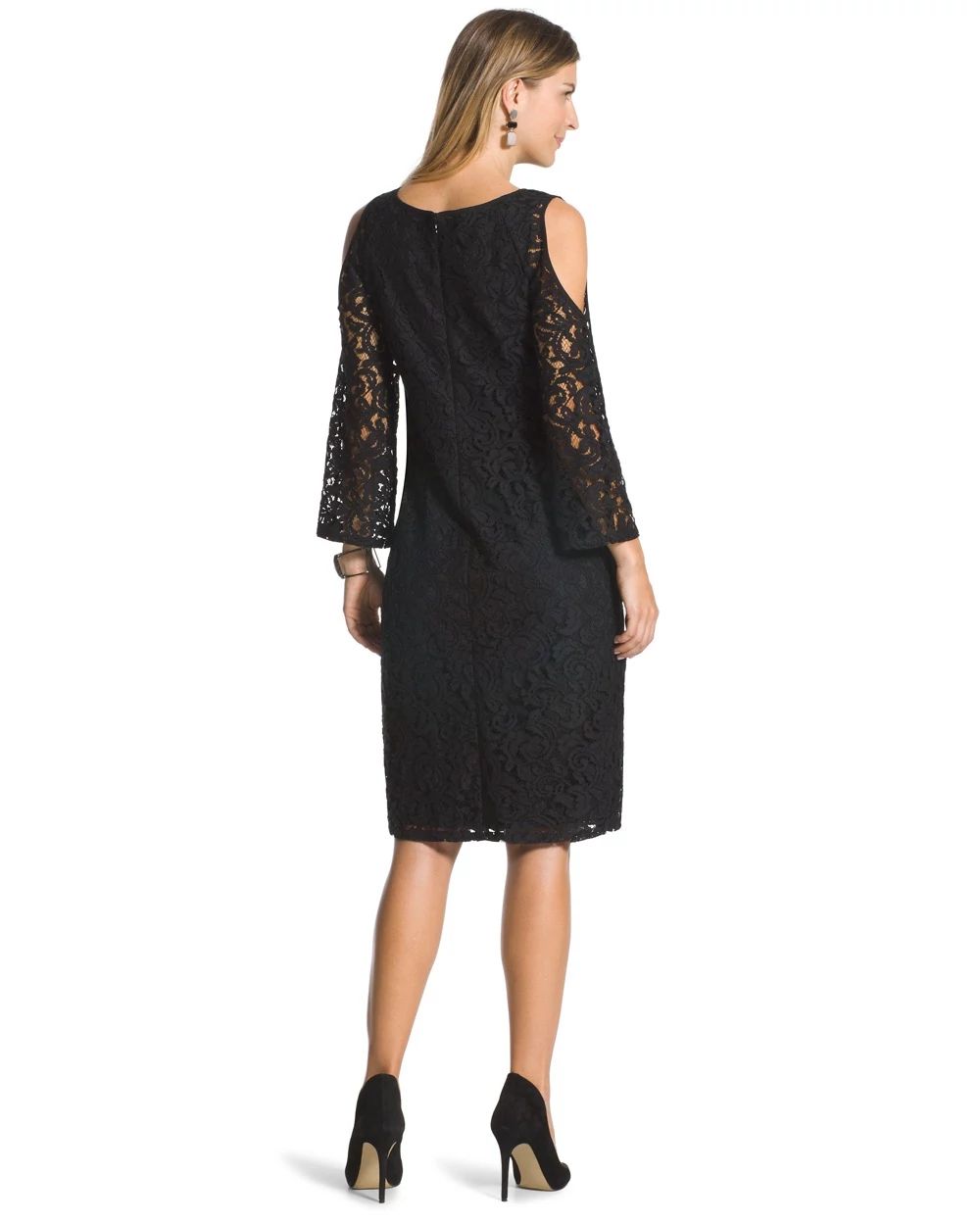 Cold-Shoulder Lace Dress