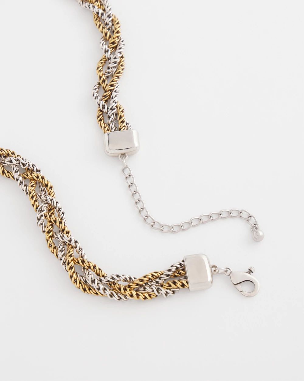 Mixed Metal Twist Necklace
