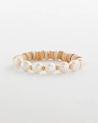 Genuine Freshwater Pearl & Shell Bracelet