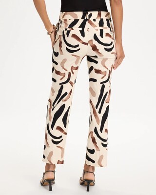 Emme Slim Island Print Straight Crop Pants click to view larger image.