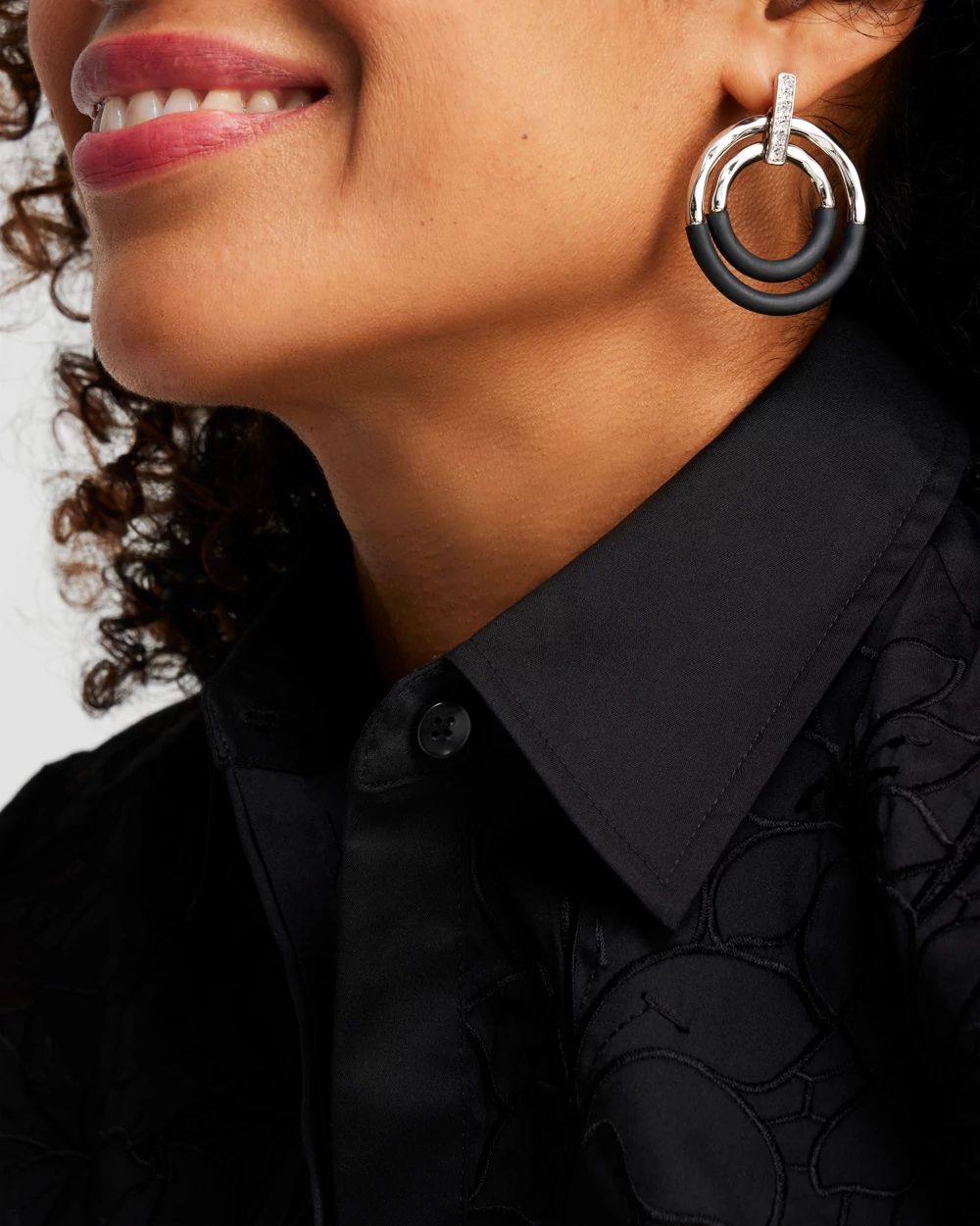 Pavé Drop Hoops