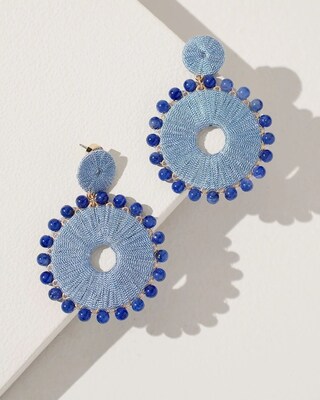 Blue Drop Post Earrings