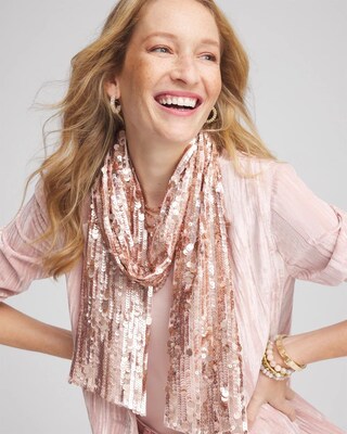 Sequin Skinny Scarf click to view larger image.