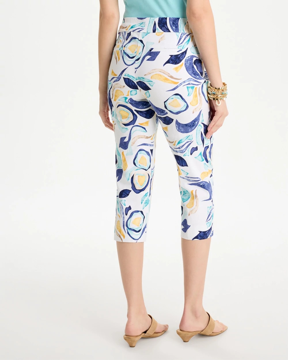 Brigitte™ Slim Handpainted Pull-On Capri