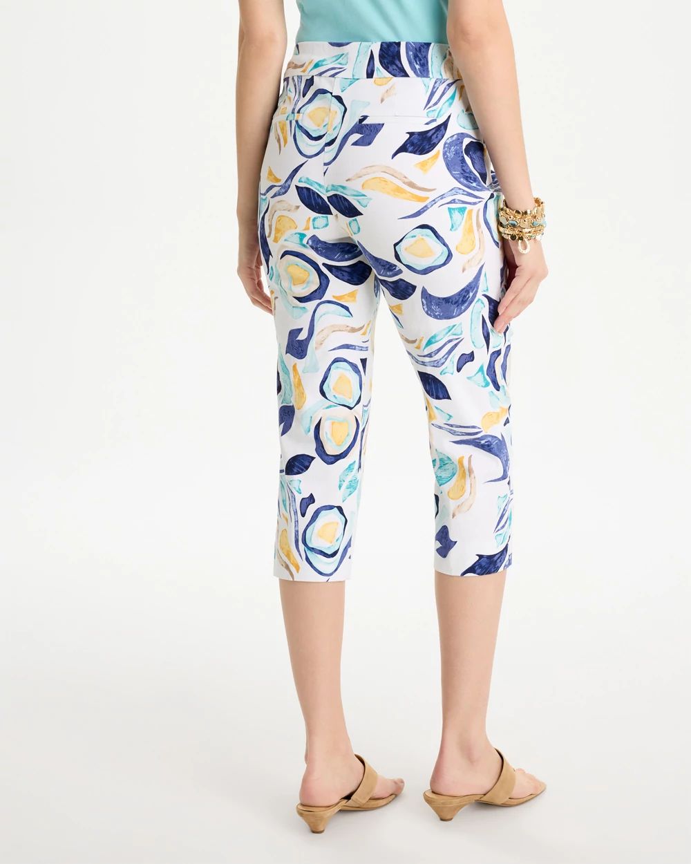 Brigitte™ Slim Handpainted Pull-On Capri
