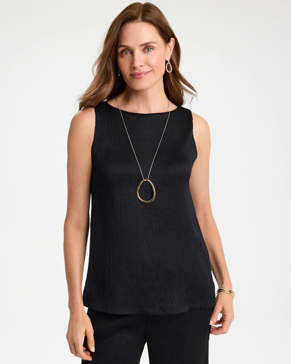 Travelers™ Crinkle Satin Textured Tank