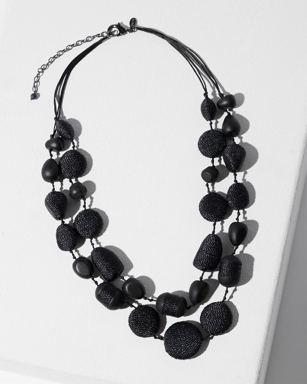 Black Multistrand Necklace
