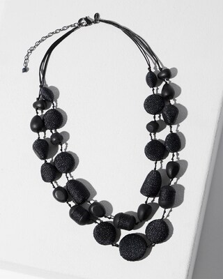 Black Multistrand Necklace