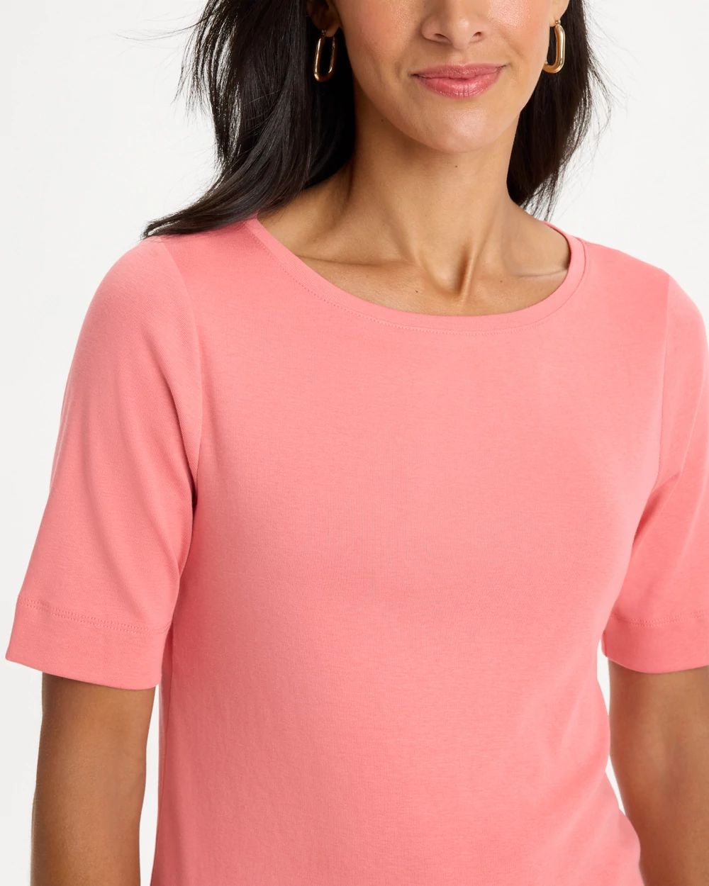 Pima Elbow Sleeve Tee click to view larger image.