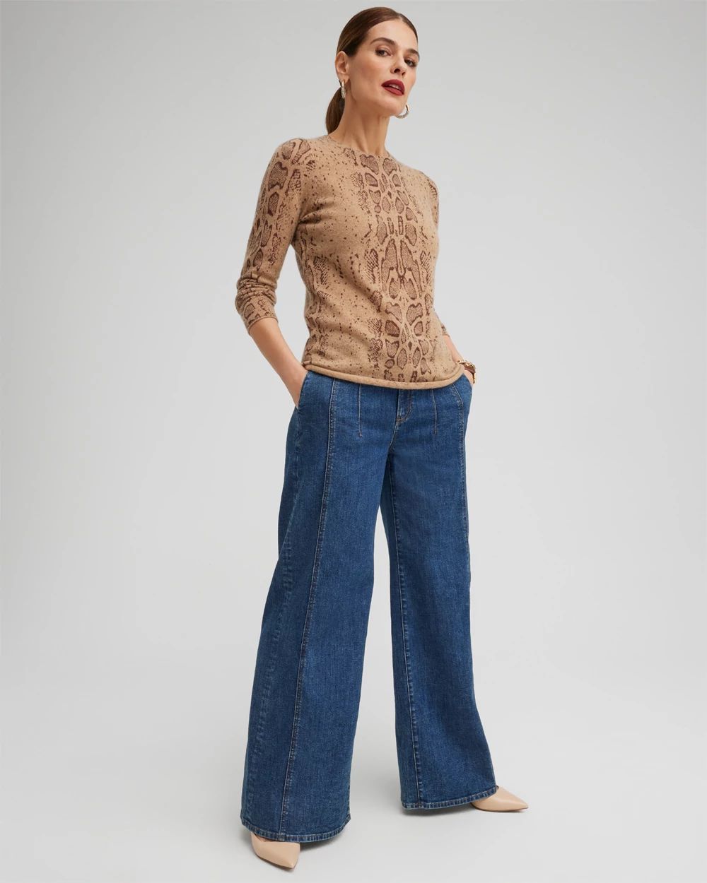 Cashmere Snake Crew Neck Sweater