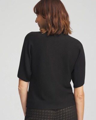 Shimmer Short Sleeve Pullover Sweater click to view larger image.