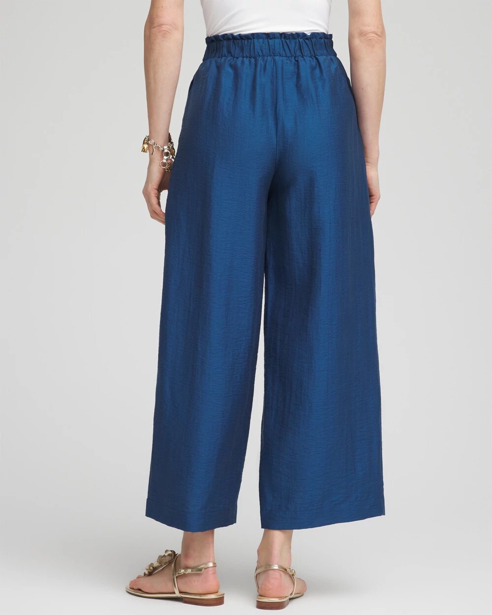 Lightweight Wide Leg Cropped Pants