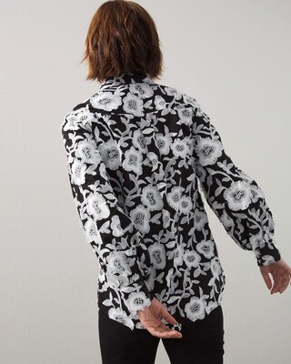 3D Embroidered Floral Shirt