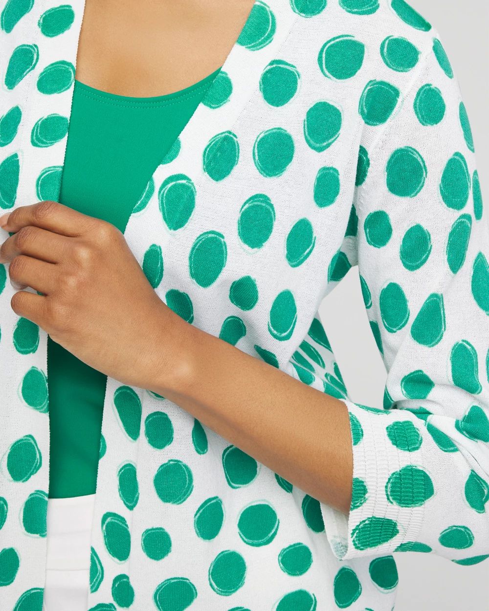 Polka-Dot Summer Romance Short Cardigan
