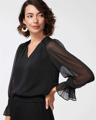 Crepe Pleated Midi Dress