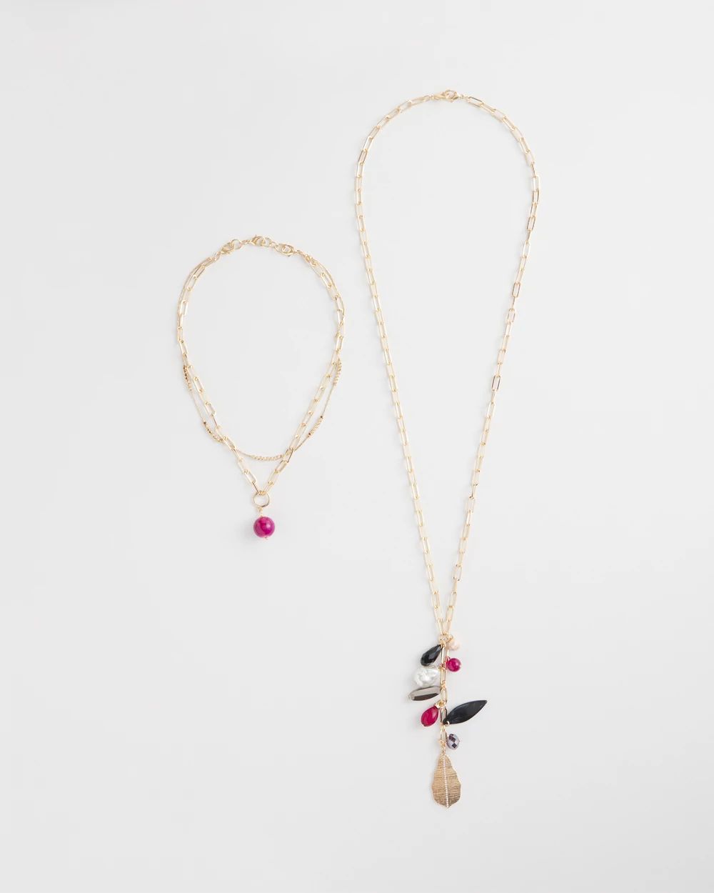 Purple Beaded Convertible Necklace