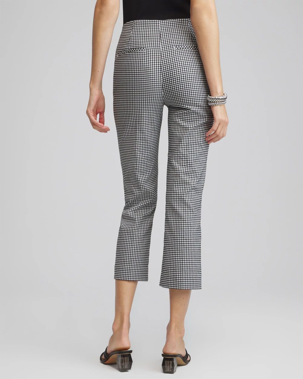 Juliet Gingham Straight Cropped Pants