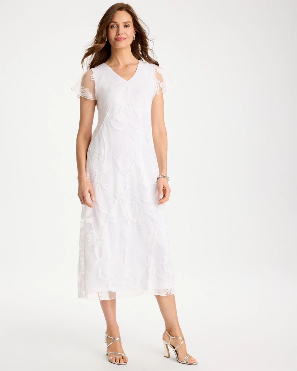 Knit Burnout Floral Dress