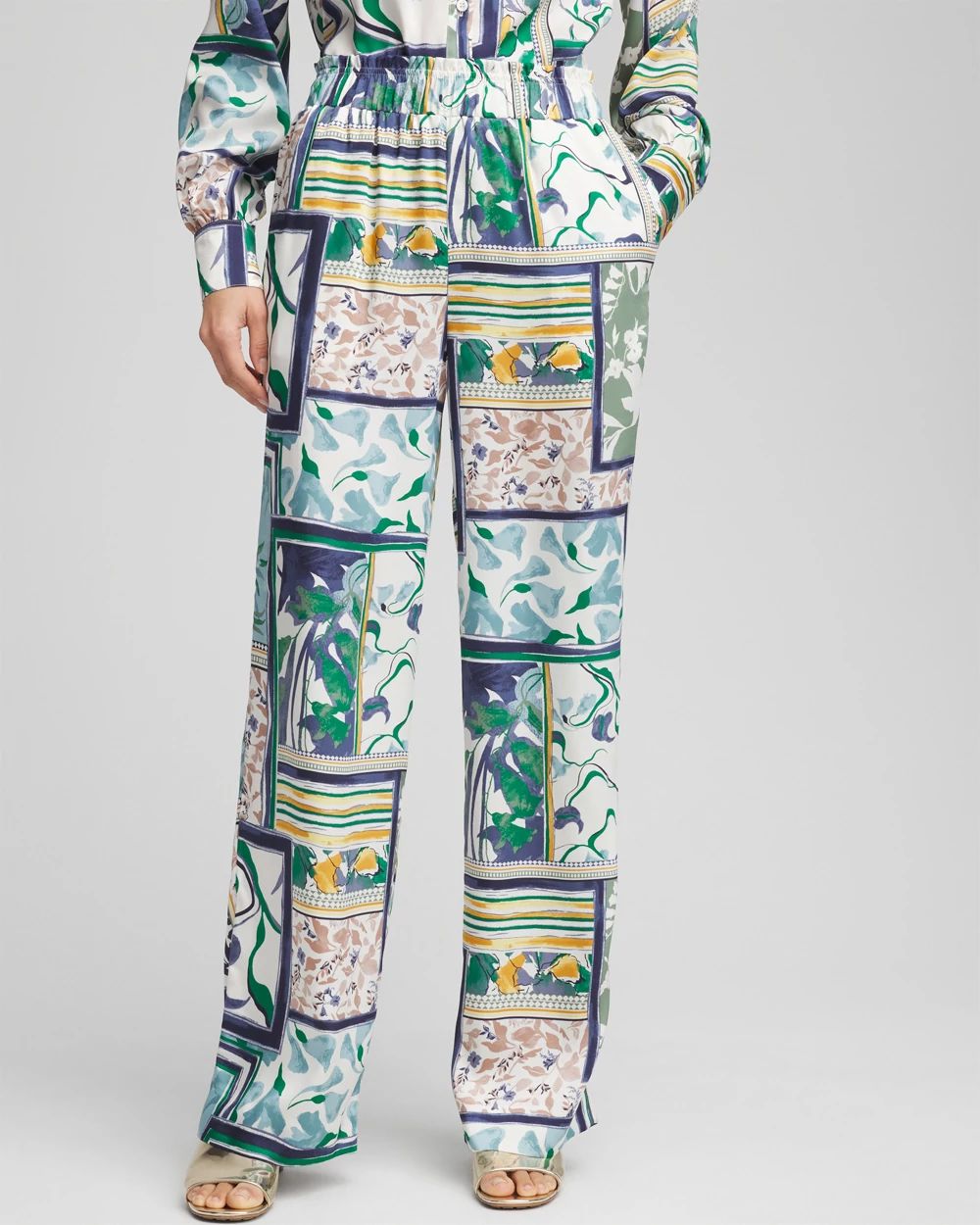 Sanibel Island Print Paperbag Pants