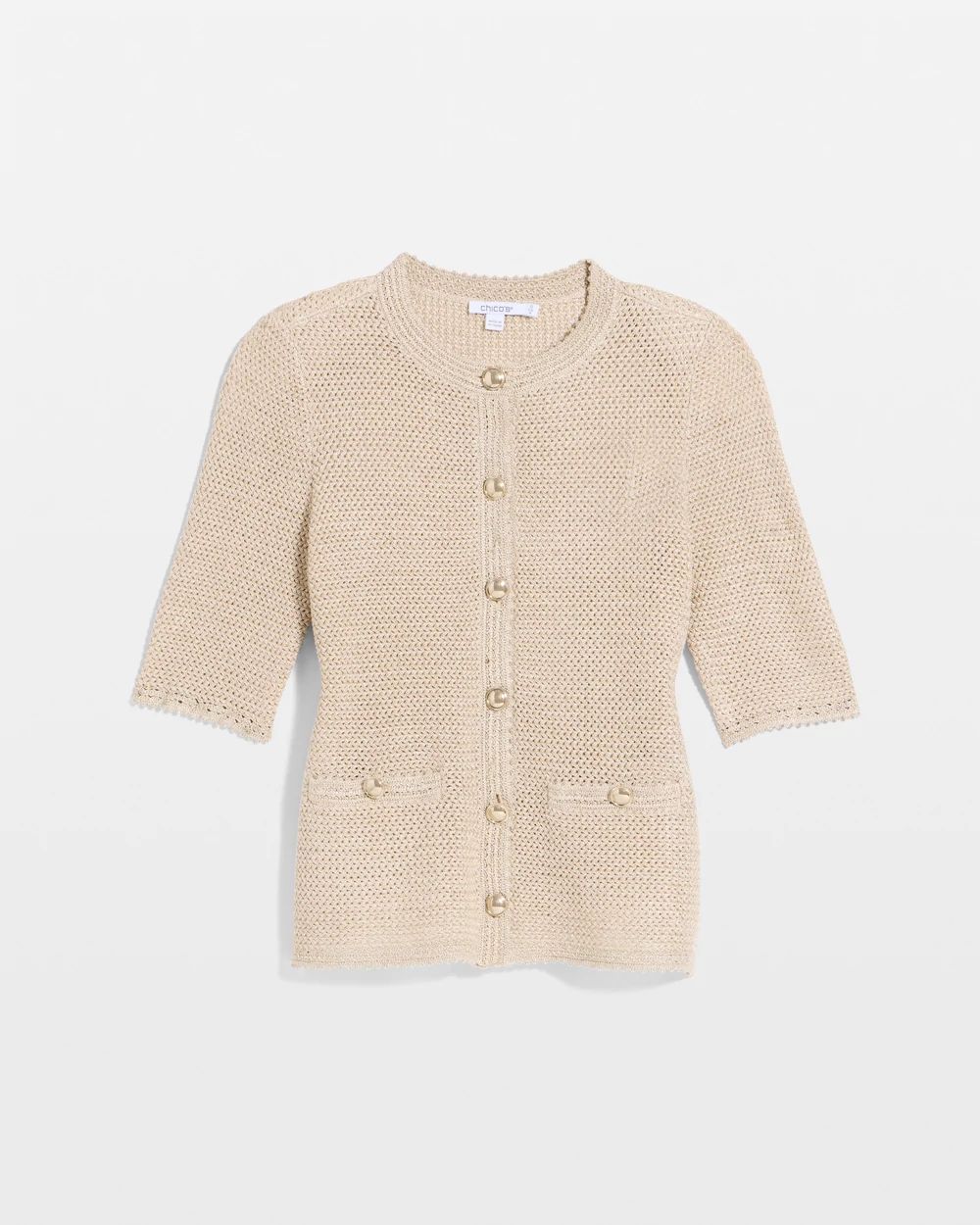 Metallic Lady Jacket Cardigan click to view larger image.