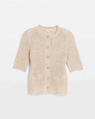 Metallic Lady Jacket Cardigan click to view larger image.